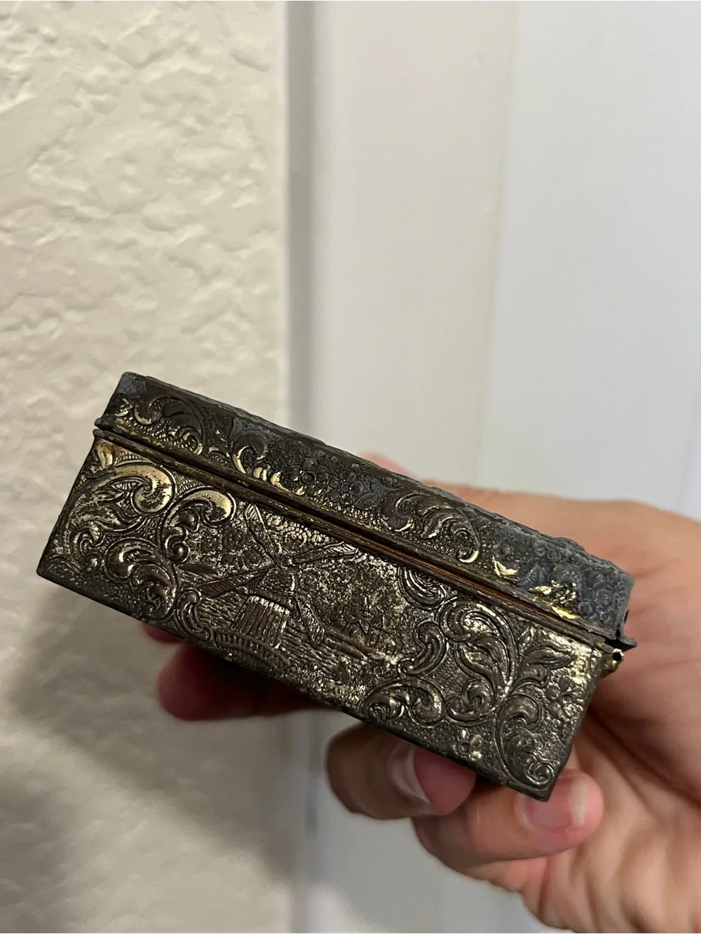 Vintage Japan Embossed Nautical Ship Box